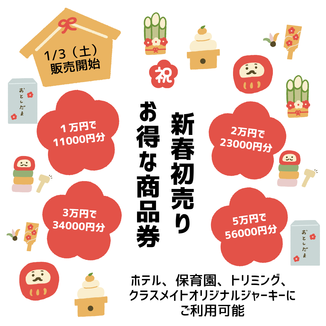 ☆初売り☆　福袋♪　商品券♪の販売